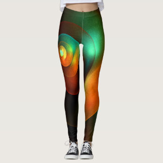 Leggings Círculos coloridos Patrón de arte abstracto modern