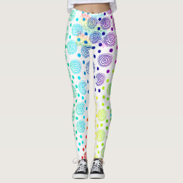 Leggings Círculos de arcoiris divertidos