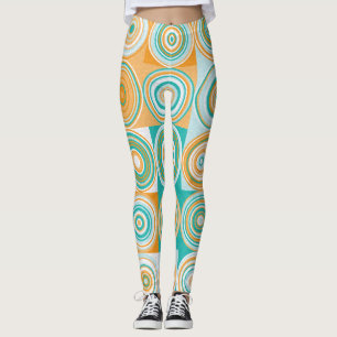 Leggings Círculos de color aleatorio: fondo artístico.