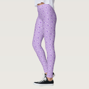 Leggings Círculos elegantes espirales abstractos en violeta