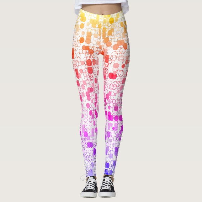 Leggings Círculos geométricos coloridos bonitos  (Anverso)
