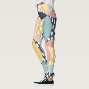 Leggings Círculos geométricos de la acuarela