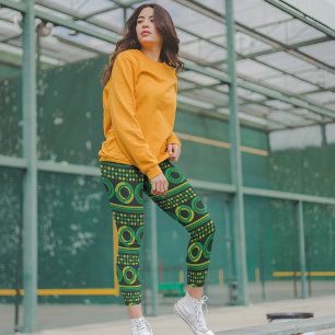 Leggings Círculos verdes brillantes