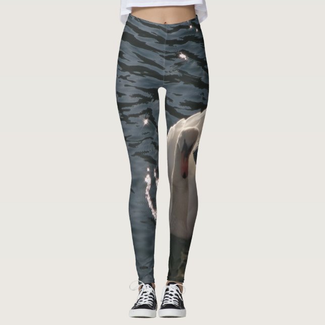 Leggings Cisne blanco hermoso (Anverso)