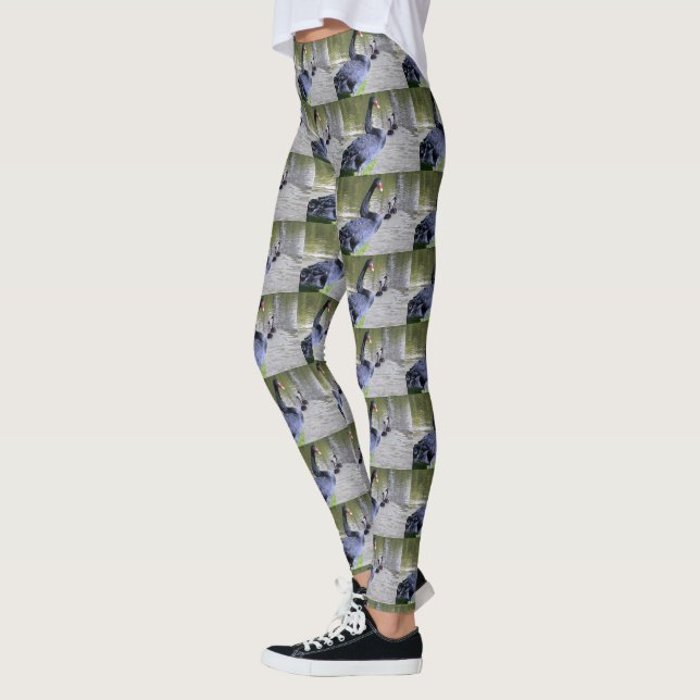 Leggings Cisne Negro Con Bebés, Piernas (Izquierda)