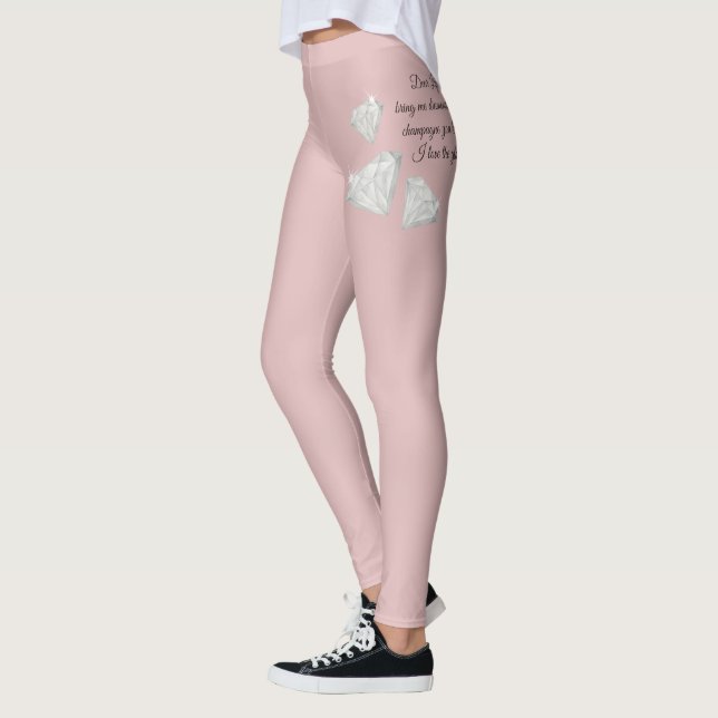 Leggings Cita de Diamantes y Champán – Edición Querida Vida (Izquierda)