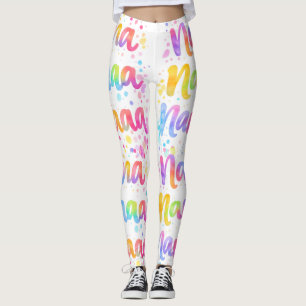 Leggings Cita divertida colorida soñadora con salpicaduras