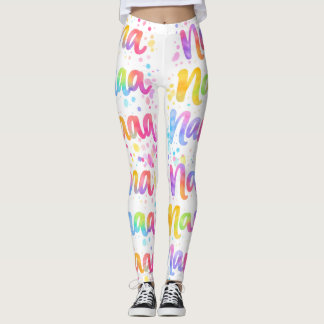 Leggings Cita divertida colorida soñadora con salpicaduras