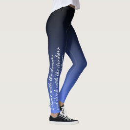 Leggings Cita negra y azul de Walt Whitman de los