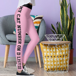 Leggings Cita Personalizada De Cat Mascota Personalizado En