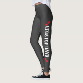 Leggings Citación personalizada de tacón alto gris
