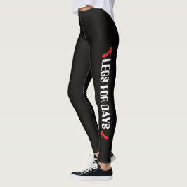 Leggings Citación Personalizada de Tacón Alto Negro