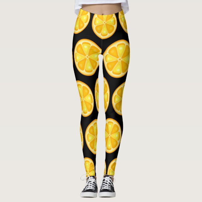 Leggings Cítricos TROPICAL SUMMER FRUIT Naranja limones Sli (Anverso)