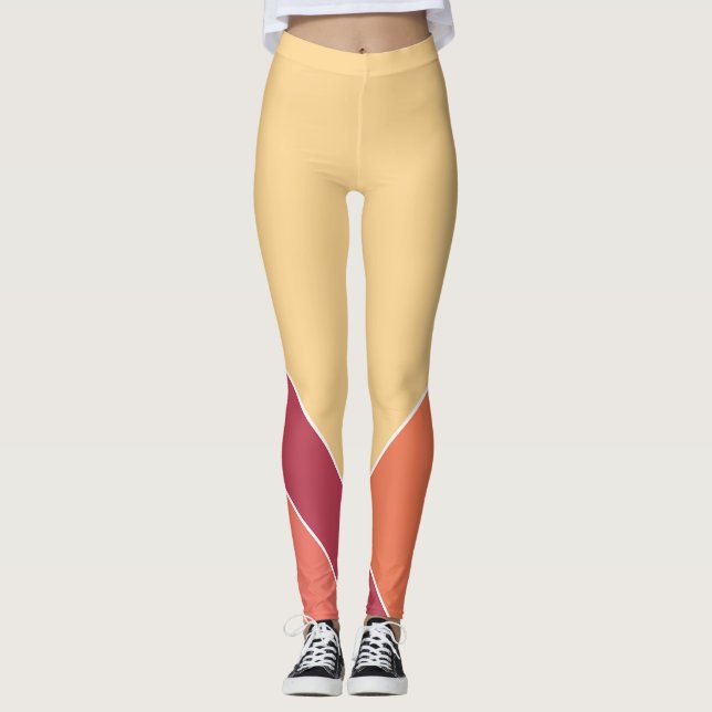 Leggings Citrus creamsicle amarillo elegante verano (Anverso)
