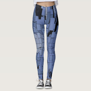 Leggings Ciudad azul violeta