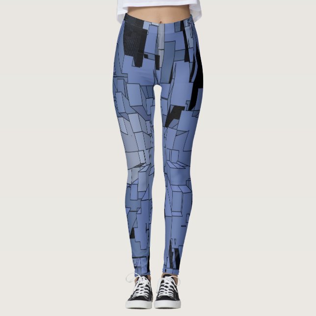 Leggings Ciudad azul violeta (Anverso)