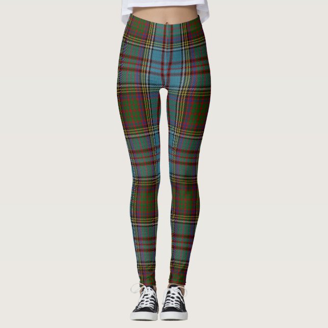 Leggings Clan Anderson Tartan Plaid Pattern Scottish (Anverso)