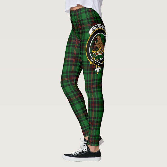 Leggings Clan Beveridge Escudo Tartán Mujeres Leging (Izquierda)