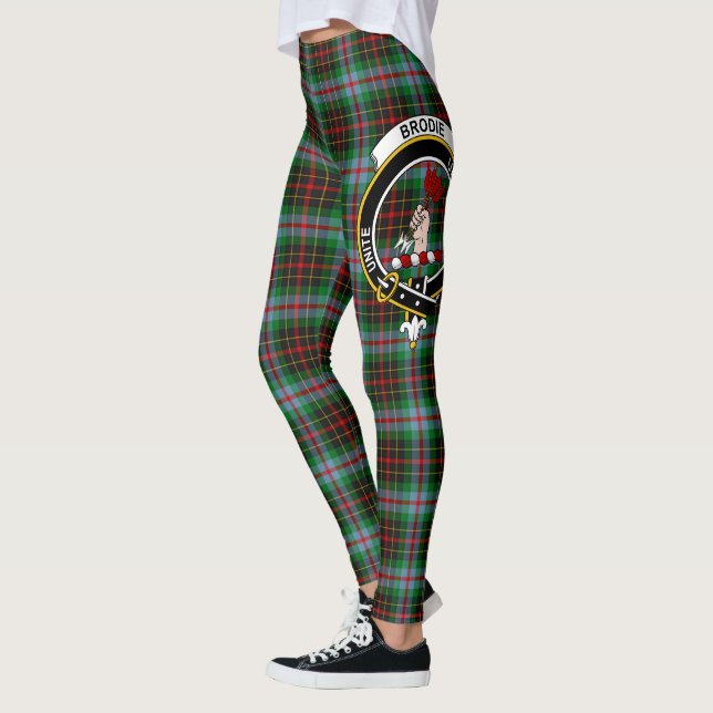Leggings Clan Brodie Escudo moderna Tartán Mujeres (Izquierda)