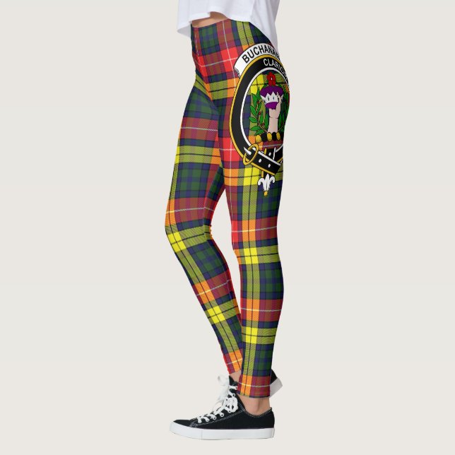 Leggings Clan Buchanan Escudo moderna escocesa Mujeres Tart (Izquierda)