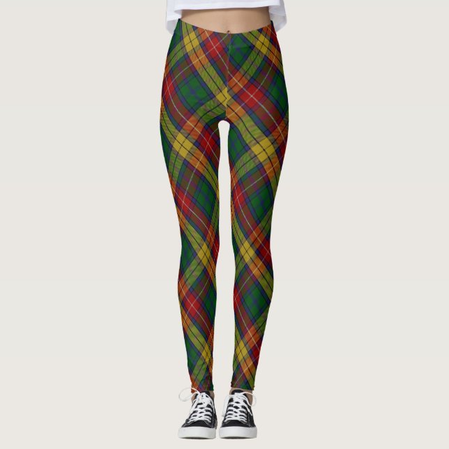 Leggings Clan Buchanan Escudo y Tartán (Anverso)