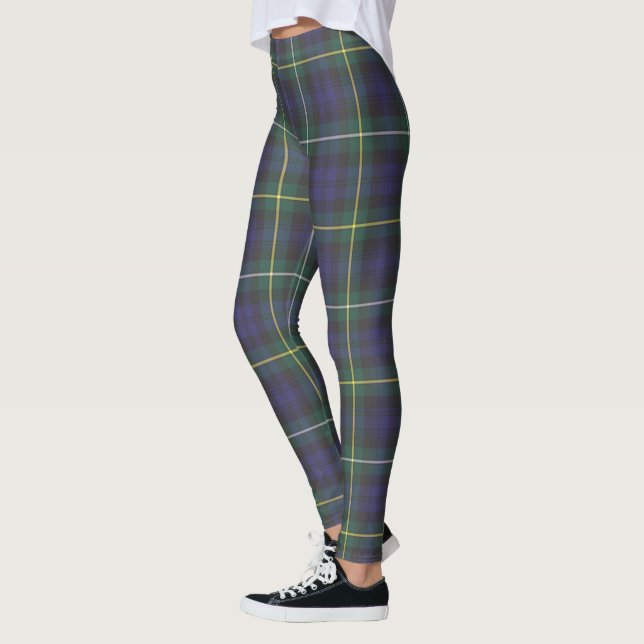Leggings Clan Campbell Argyll Mujeres Tartán Modernas (Izquierda)