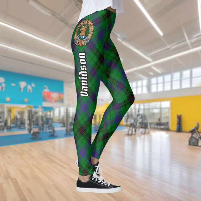 Leggings Clan Davidson Escudo sobre Tartán (Subido por el creador)