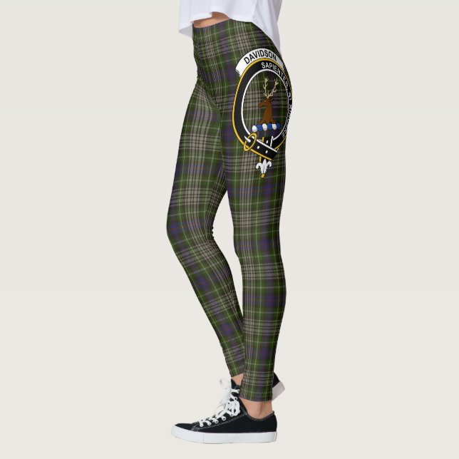 Leggings Clan Davidson Tulloch Vestido Escudo Tartán (Izquierda)