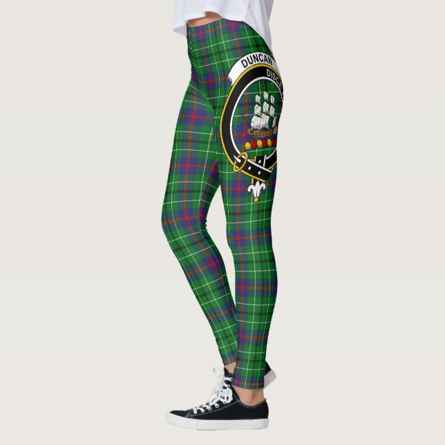 Leggings Clan Duncan Escudo moderna escocesa Mujeres Tartán (Izquierda)