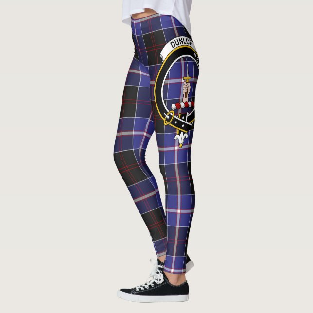 Leggings Clan Dunlop Escudo moderna Tartán Mujeres (Izquierda)