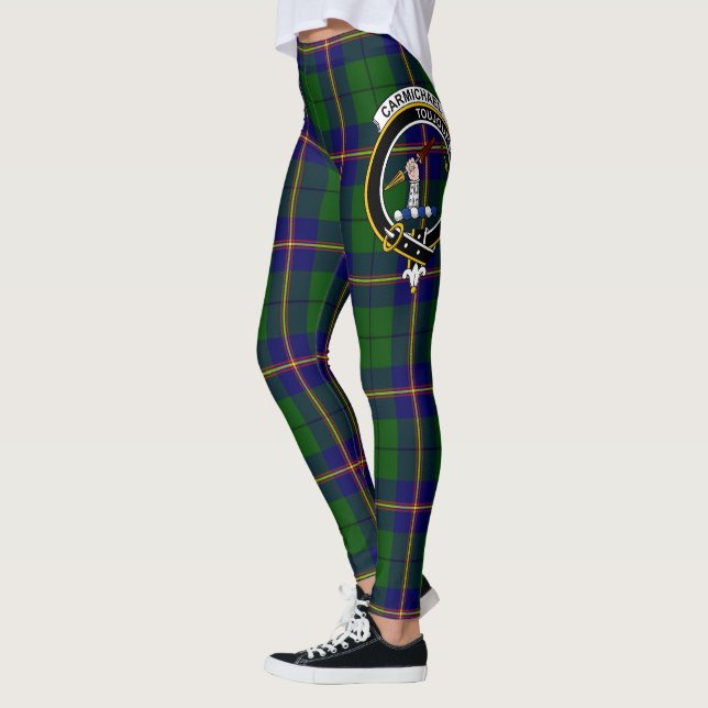 Leggings Clan escocés Carmichael Modern Escudo Tartán Mujer (Izquierda)