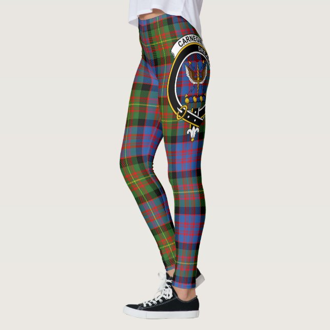 Leggings Clan Escocés Carnegie Escudo Anciana Tartán Mujere (Izquierda)