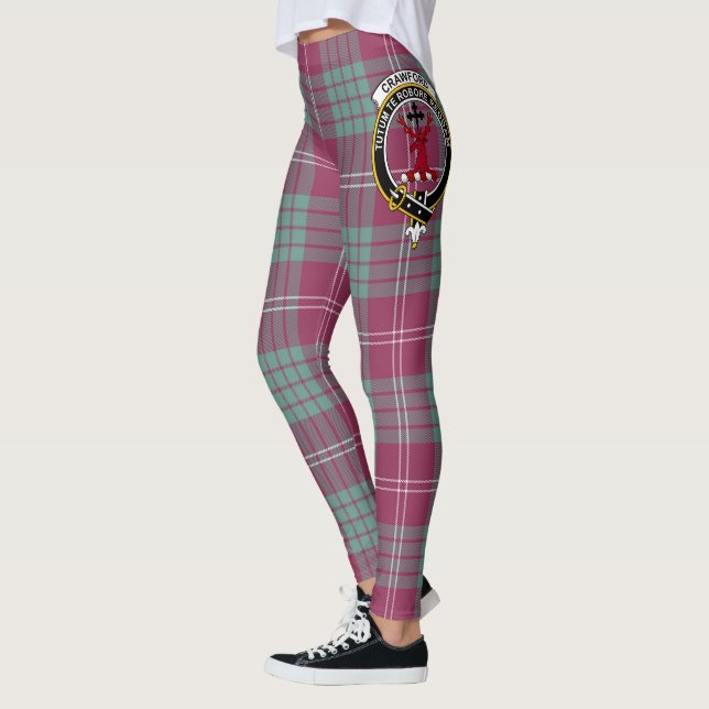 Leggings Clan escocés Crawford antigua Escudo mujeres (Izquierda)