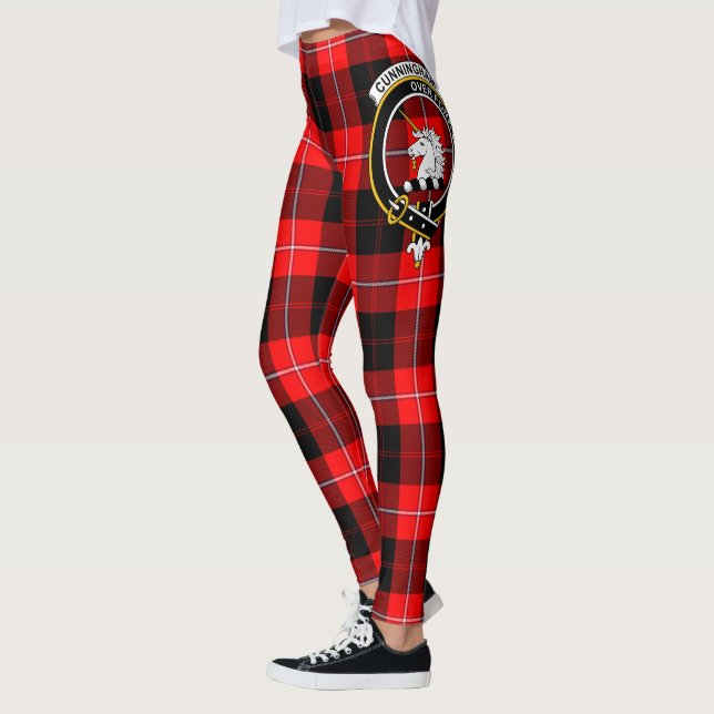 Leggings Clan escocés Cunningham Escudo moderna Tartán Muje (Izquierda)