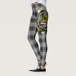 Leggings Clan escocés Douglas Gray Escudo Tartán Mujeres
