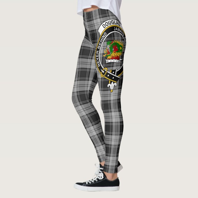 Leggings Clan escocés Douglas Gray Escudo Tartán Mujeres (Izquierda)