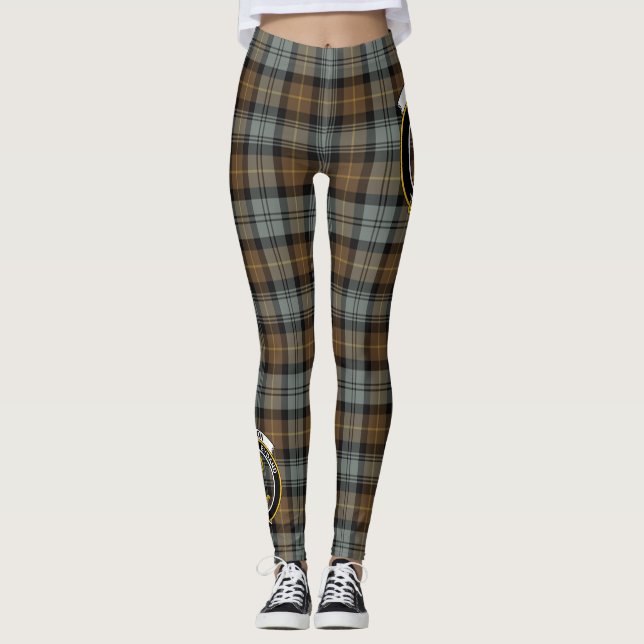 Leggings Clan escocés Gordon Weathered Escudo Tartan Women (Anverso)