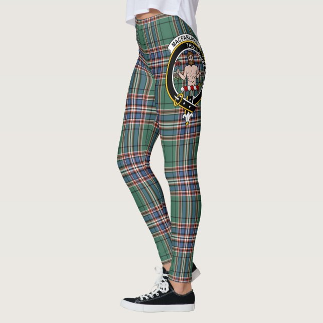 Leggings Clan escocés MacFarlane: Escudo antiguo cazador (Izquierda)