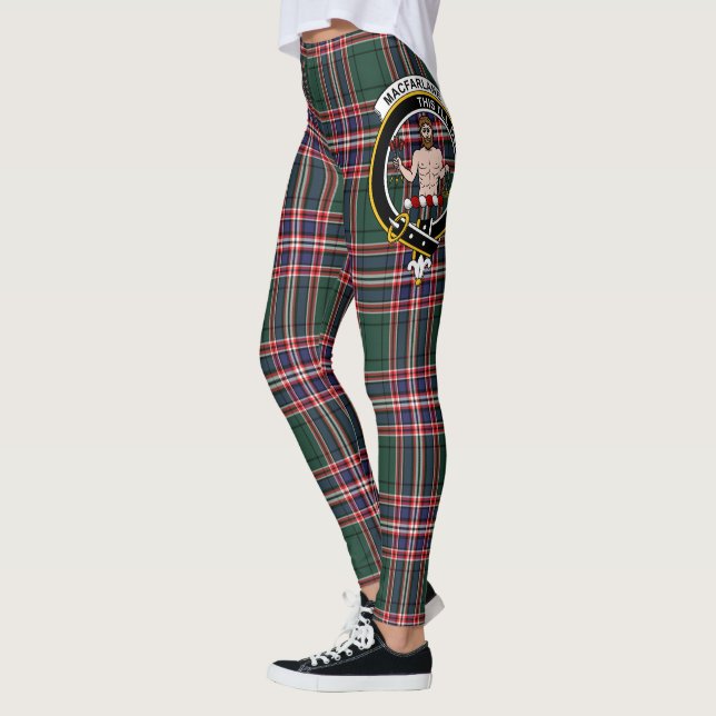 Leggings Clan Escocés MacFarlane Escudo Tartán Mujeres (Izquierda)