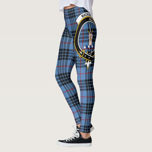 Leggings Clan escocés MacKay Escudo azul Tartán Mujeres (Izquierda)