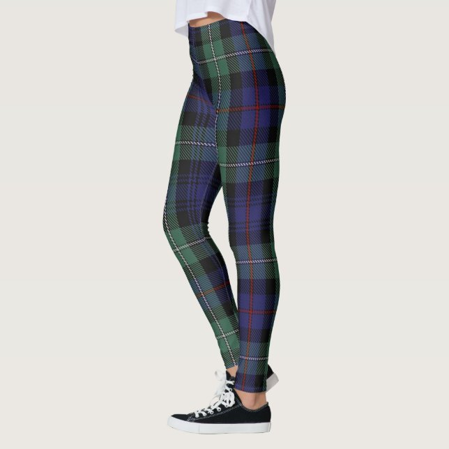 Leggings Clan Escocés MacKenzie Mujeres Tartán Azul Moderno (Izquierda)