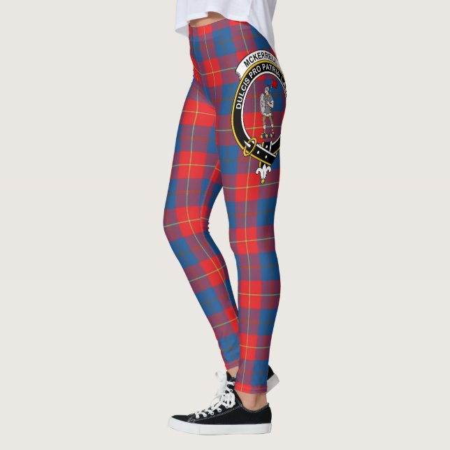 Leggings Clan escocés McKerrell Escudo roja Mujeres Tartán (Izquierda)