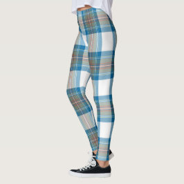 Leggings Clan escocés Stewart Muted Blue Tartan Women