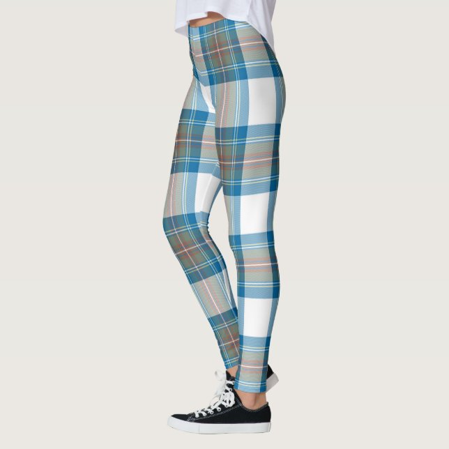 Leggings Clan escocés Stewart Muted Blue Tartan Women (Izquierda)