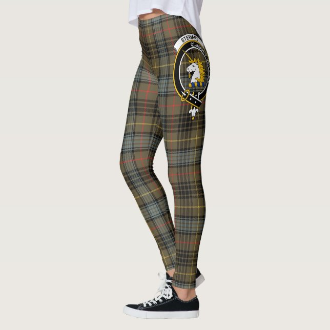 Leggings Clan escocés Stewart Old Weathered Escudo Tartán (Izquierda)