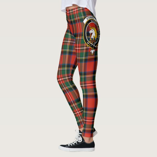 Leggings Clan escocés Stewart Stuart de Bute Escudo Tartán  (Izquierda)