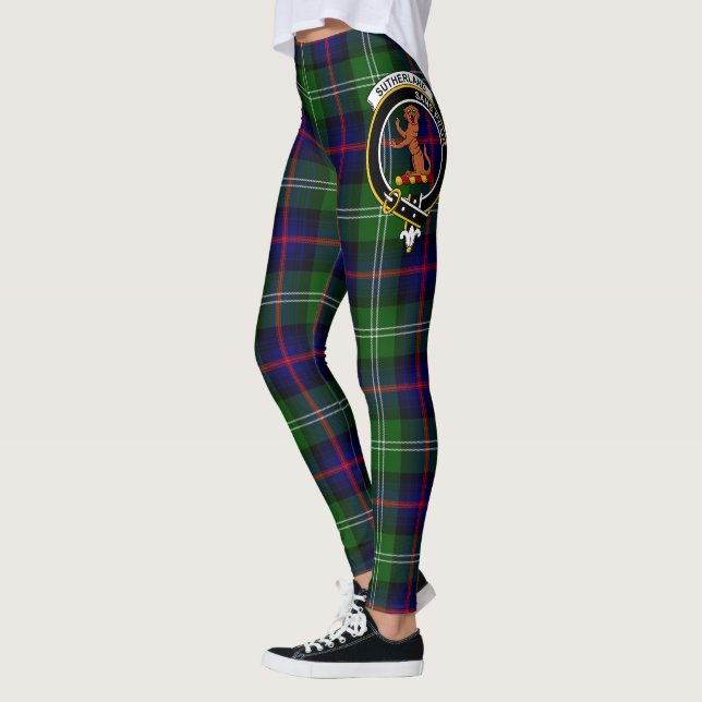 Leggings Clan escocés Sutherland Escudo Tartán Mujeres (Izquierda)