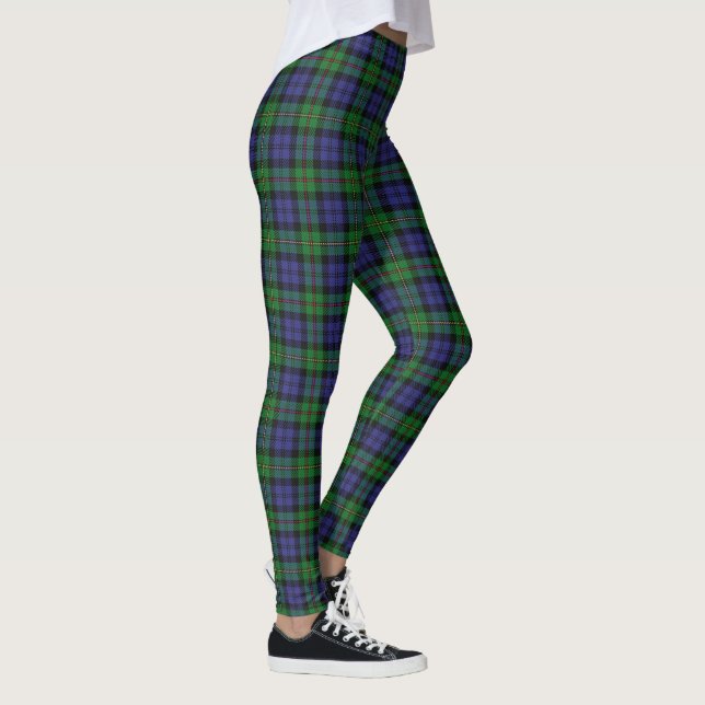 Leggings Clan escocés tartán azul y verde de MacEwen (Derecha)