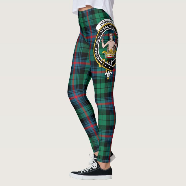 Leggings Clan escocés Urquhart Escudo Rojo Amplio (Izquierda)