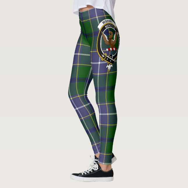 Leggings Clan escocés Wishart Escudo de caza Tartan Women L (Izquierda)